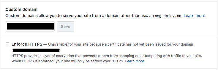 Domain unable to use HTTPS