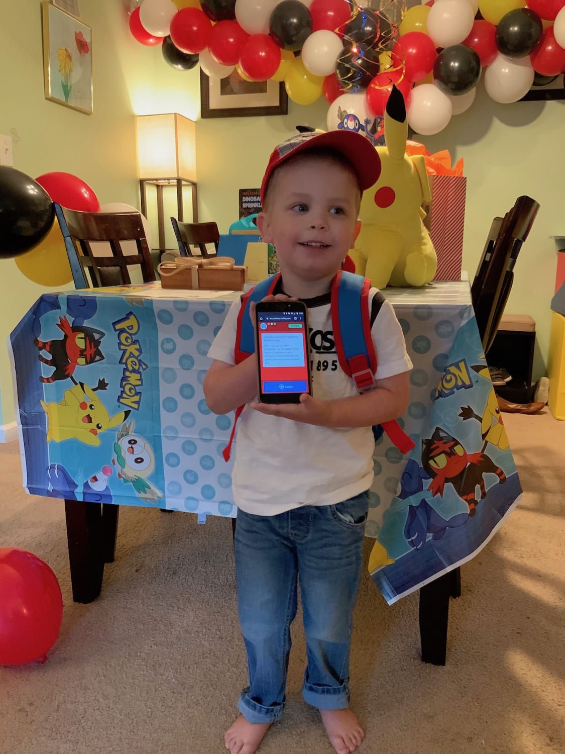 Picture
of Owen just before he began his Pokemon hunt